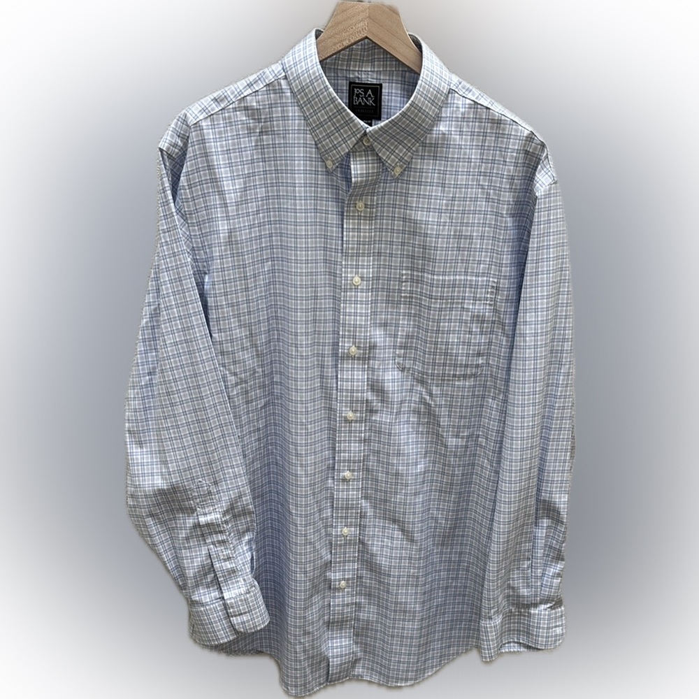 Jos. A. Bank | Blue checkered Casual Button Down Shirt